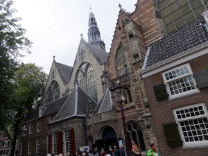 The Oude Kerk (Old Church) is ironically located in De Wallen, the red light district.