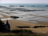 These are the remains of Port Winston, the artificial harbor in the English Channel, assembled immediately after the invasion.