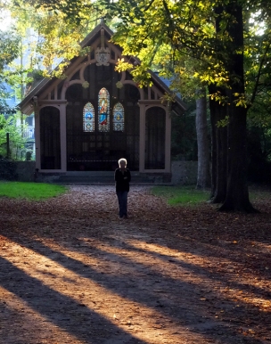 This little chapel is in the hills overlooking the town. Here Sarah is exploring the area.