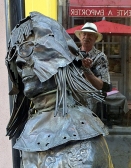 Art is everywhere in Honfleur. This metal sculpture was outside a gallery.