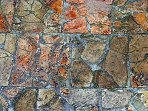 The ancient tile floors have survived the centuries well.